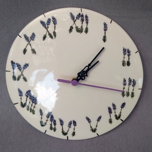 Levendulás Falióra - otthon & életmód - dekoráció - fali és függő dekoráció - falióra & óra - Meska.hu