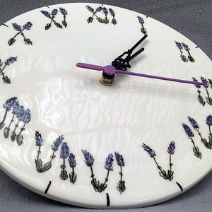 Levendulás Falióra, Otthon & Életmód, Dekoráció, Fali és függő dekoráció, Falióra & óra, Festett tárgyak, Kerámia, MESKA