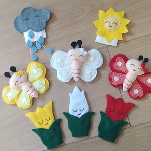 Három pillangó mese ujjbáb - játék & sport - bábok - kesztyűbáb - Meska.hu