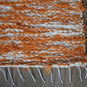 Natúr-narancssárga modern rongyszőnyeg NSZ-05 - otthon & életmód - lakástextil - szőnyeg - szövött szőnyeg - Meska.hu