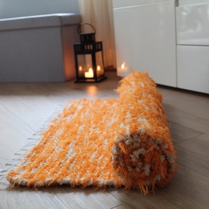 Natúr-narancssárga modern rongyszőnyeg NSZ-05 - otthon & életmód - lakástextil - szőnyeg - szövött szőnyeg - Meska.hu