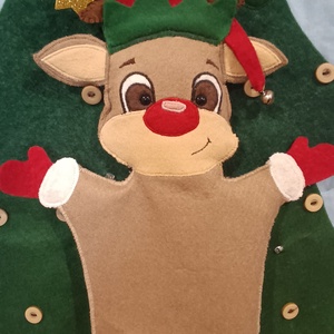 A Mikulás rénszarvasa Kesztyű báb - játék & sport - bábok - kesztyűbáb - Meska.hu