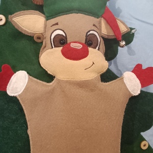 A Mikulás rénszarvasa Kesztyű báb - játék & sport - bábok - kesztyűbáb - Meska.hu