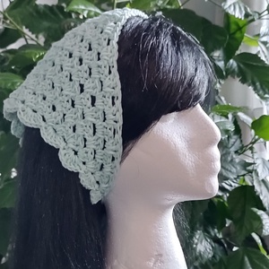 Mentazöld Bandana, Ruha & Divat, Sál, Sapka, Kendő, Kendő, Horgolás, MESKA