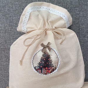 Mikulás tasak, Karácsony, Mikulás, Mikulás zsák, Varrás, MESKA