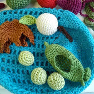 Horgolt zöldségek bevásárlótáskában 2. -  - Meska.hu