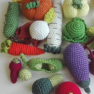 Horgolt zöldségek bevásárlótáskában 2. -  - Meska.hu