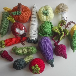 Horgolt zöldségek bevásárlótáskában 2. -  - Meska.hu