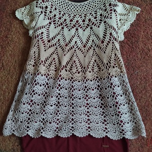 Horgolt tunika-ruha - ruha & divat - női ruha - ruha - Meska.hu