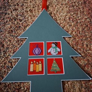 Keresztszemes karácsonyi dísz.  - karácsony - adventi díszek - adventi ajtódísz - Meska.hu Keresztszemes karácsonyi dísz.  - karácsony - adventi díszek - adventi ajtódísz - Meska.hu