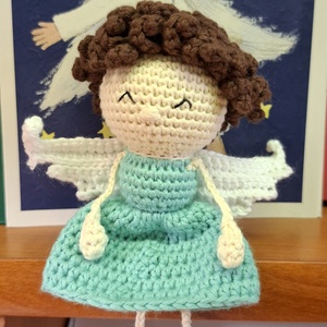 Horgolt karácsonyi angyal  - Meska.hu