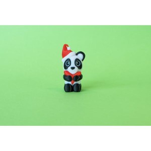 3D nyomtatott Mikulás Panda szívvel , Játék & Sport, Plüssállat & Játékfigura, Más figura, Mindenmás, MESKA