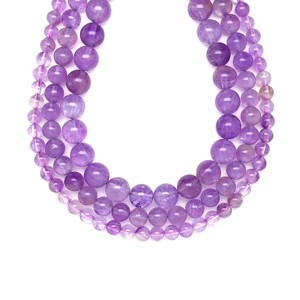 Ametiszt levendula golyó 12-13mm  ékszerkészítő alapanyag (füzér), Kellékek & szerszámok, Ásvány alapanyag, Ásványfüzér, , MESKA