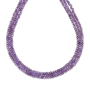 Cirkon fazettált ibolya lila golyó 2mm  ékszerkészítő alapanyag (füzér), Kellékek & szerszámok, Ásvány alapanyag, Ásványfüzér, , MESKA