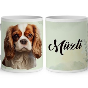 Névvel kérhető - Vörös Cavalier King Charles spániel portré mintás bögre, Otthon & Életmód, Konyhafelszerelés, tálalás, Tálalás, Bögre & Csésze, , MESKA