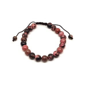 Rodonit csúszócsomós golyó karkötő 89 mm, Ékszer, Karkötő, Ásványkarkötő, , MESKA