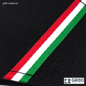 Magyar nemzeti szalagos, elegáns fekete arcmaszk - ruha & divat - maszk, arcmaszk - szűrőbetétes - Meska.hu