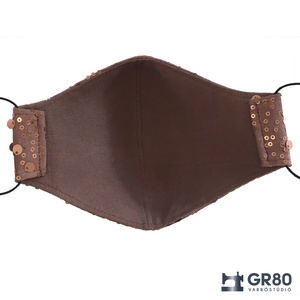 Flitteres, női maszk 3 és 4 rétegű változatban. Különleges és elegáns! Csillogó, bronz szájmaszk - ruha & divat - maszk, arcmaszk - női - Meska.hu
