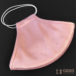 Mályva szett: női maszk + hajgumi, minőségi szatén selyemből. Szűrőbetétes maszk, 12 cm átmérőjű scrunchie - ruha & divat - maszk, arcmaszk - női - Meska.hu
