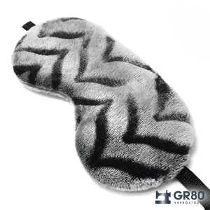 Wellsoft szemmaszk, jacquard sormintás, szürke színű - Szemtakaró a nyugodt alváshoz - szépségápolás - arcápolás - alvómaszk, szemmaszk - Meska.hu