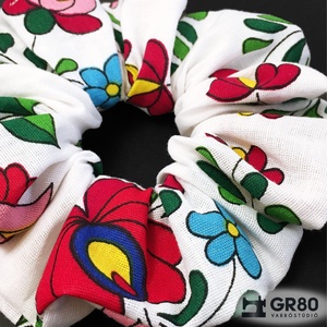 Kalocsai mintás 100% pamut hajgumi, scrunchie, Ruha & Divat, Hajdísz & Hajcsat, Hajgumi, Varrás, MESKA