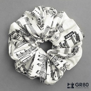 Kotta mintás 100% pamut hajgumi. Textil scrunchie. Normál és óriás méretben - ruha & divat - hajdísz & hajcsat - hajgumi - Meska.hu