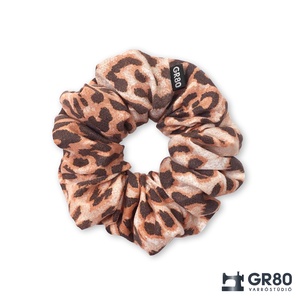 Párduc mintás hajgumi, scrunchie. Puha microfiber - Meska.hu