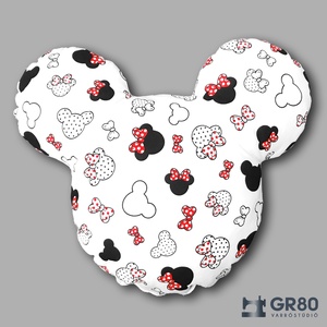 Disney Minnie-Mickey egér párna, 100% pamut. PIROS, Otthon & Életmód, Lakástextil, Párna & Párnahuzat, Varrás, MESKA