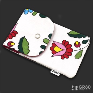 Kalocsai zsebkendőtartó patenttel, textil. Fehér, Táska & Tok, Pénztárca & Más tok, Zsebkendőtartó tok, Varrás, MESKA