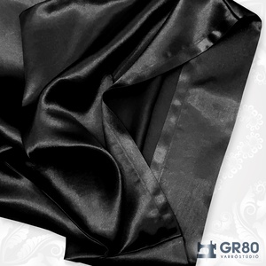 Selyem párnahuzat - FEKETE szatén ágyneműhuzat - otthon & életmód - lakástextil - párna & párnahuzat - Meska.hu