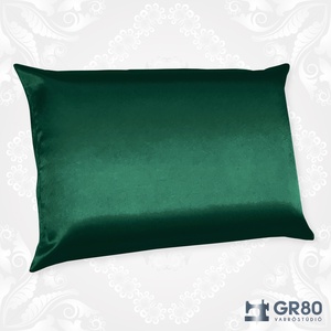 Selyem párnahuzat - SMARAGDZÖLD szatén ágynemű - otthon & életmód - lakástextil - párna & párnahuzat - Meska.hu