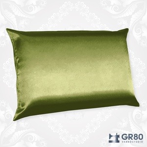 Selyem párnahuzat - OLÍVAZÖLD szatén ágyneműhuzat - otthon & életmód - lakástextil - párna & párnahuzat - Meska.hu