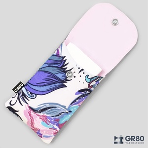 Papírzsepi tartó patent zárral. 100% pamut, türkiz - táska & tok - pénztárca & más tok - zsebkendőtartó tok - Meska.hu