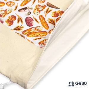 Nagy kenyeres zsák PUL béléssel - NATÚR VÁSZON + KENYÉR MINTA - táska & tok - bevásárlás & shopper táska - kenyeres zsák - Meska.hu