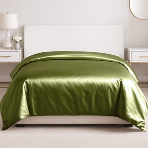 Selyem takaróhuzat - OLÍVAZÖLD szatén ágyneműhuzat - Meska.hu