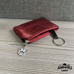 Metál bordó egy cipzáras kulcstartó A5006 - táska & tok - kulcstartó & táskadísz - kulcstartó - Meska.hu