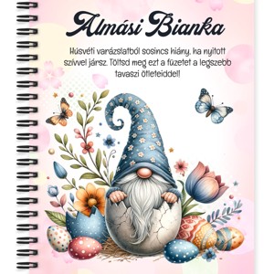 Személyre szabható - Pillangós Húsvéti manó mintás A5-ös füzet, Otthon & Életmód, Papír, írószer, Jegyzetfüzet & Napló, , MESKA