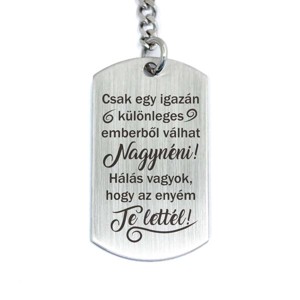 Te lettél a Nagynénim acél medálos kulcstartó - táska & tok - kulcstartó & táskadísz - kulcstartó - Meska.hu