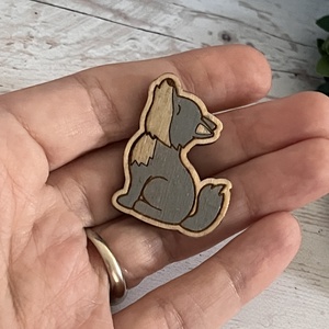 Fa farkas hűtőmágnes, Otthon & Életmód, Konyhafelszerelés, tálalás, Konyhai dekoráció, Hűtőmágnes, Famegmunkálás, MESKA