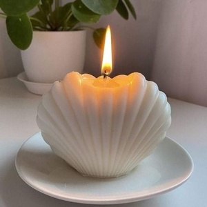Kagyló gyertya , Otthon & Életmód, Gyertya, illat, aroma, Aromalámpa, Gyertya-, mécseskészítés, Festészet, MESKA