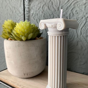Görög oszlop gyertya + kerámia - otthon & életmód - gyertya, illat, aroma - gyertya - Meska.hu