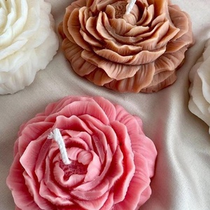 Rózsa gyertya , Otthon & Életmód, Gyertya, illat, aroma, Gyertya, Gyertya-, mécseskészítés, Festészet, MESKA