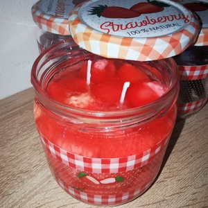 Eper lekvár gyertya - otthon & életmód - gyertya, illat, aroma - gyertya - Meska.hu