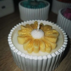 Kerámia virág gyertya - otthon & életmód - gyertya, illat, aroma - gyertya - Meska.hu