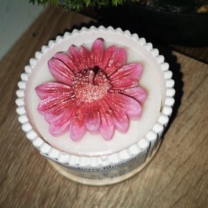 Kerámia virág gyertya - otthon & életmód - gyertya, illat, aroma - gyertya - Meska.hu