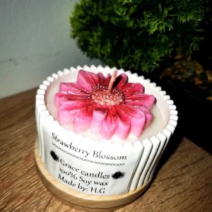 Kerámia virág gyertya - otthon & életmód - gyertya, illat, aroma - gyertya - Meska.hu