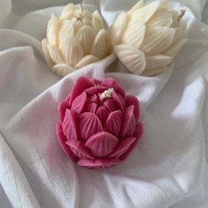 3db lótusz gyertya , Otthon & Életmód, Gyertya, illat, aroma, Gyertya, Gyertya-, mécseskészítés, Festészet, MESKA