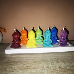 Aromaterápiás 7 csakra Buddha összeállítás, Otthon & Életmód, Gyertya, illat, aroma, Aromalámpa, Gyertya-, mécseskészítés, Kerámia, MESKA