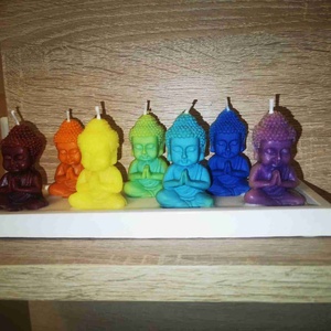 Aromaterápiás 7 csakra Buddha összeállítás - otthon & életmód - gyertya, illat, aroma - aromalámpa - Meska.hu