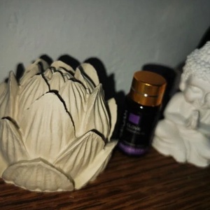 Lótusz Aromakő + ajándék illóolaj - otthon & életmód - gyertya, illat, aroma - aromalámpa - Meska.hu